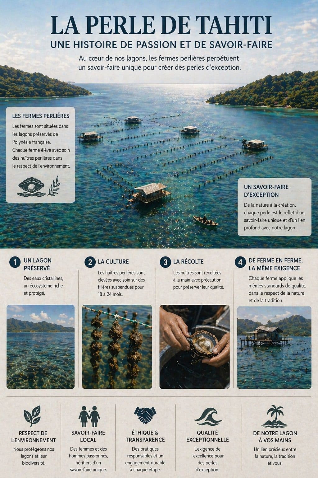Notre savoir-faire : du lagon à la perle